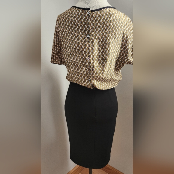 MICHELLE WINDHEUSER Mixed fabric dress in size 6 - Picture 2 of 16